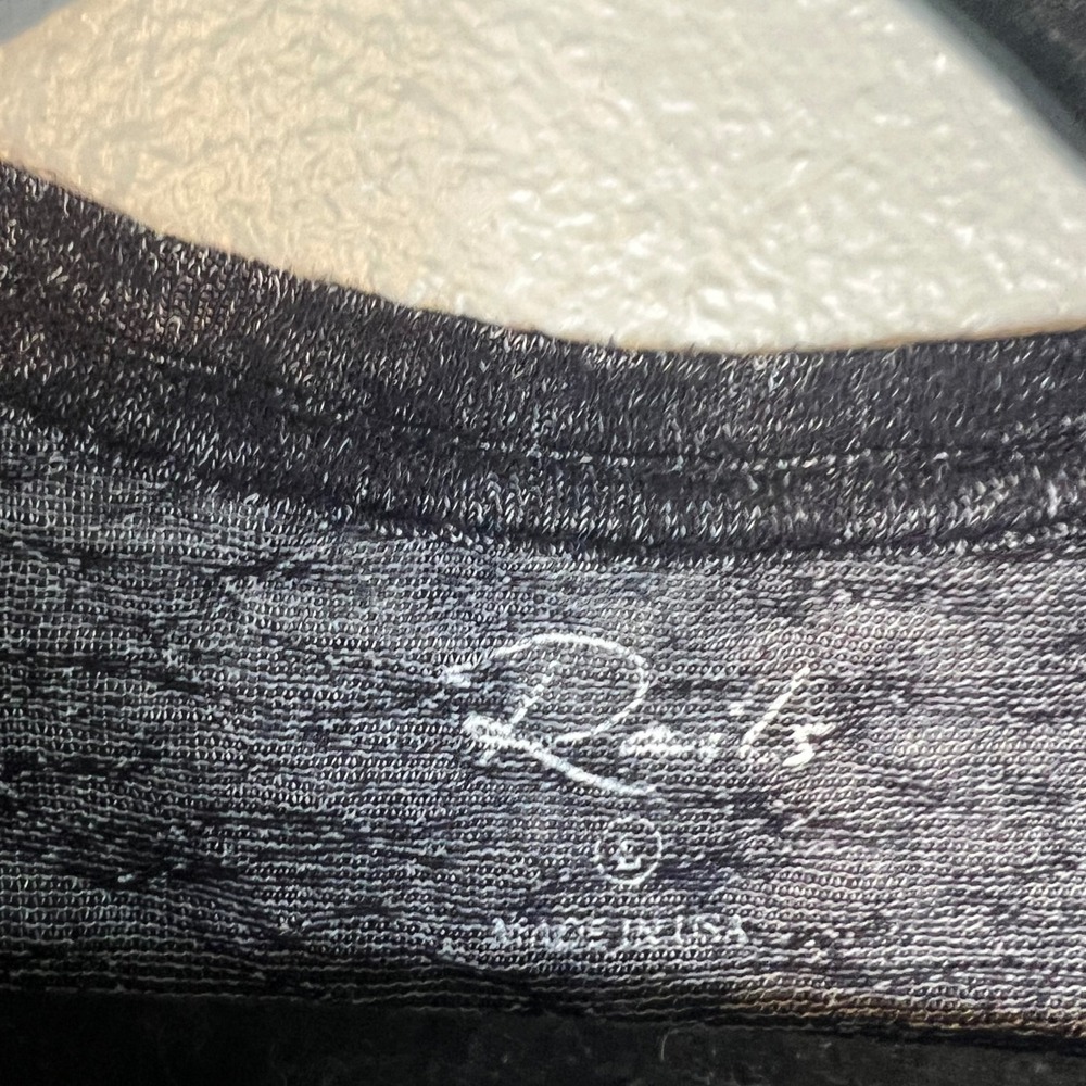 Rails Henley Shirt Size L Black Burnout Long Sleeve V-Neck Pocket NWT - Picture 2 of 9